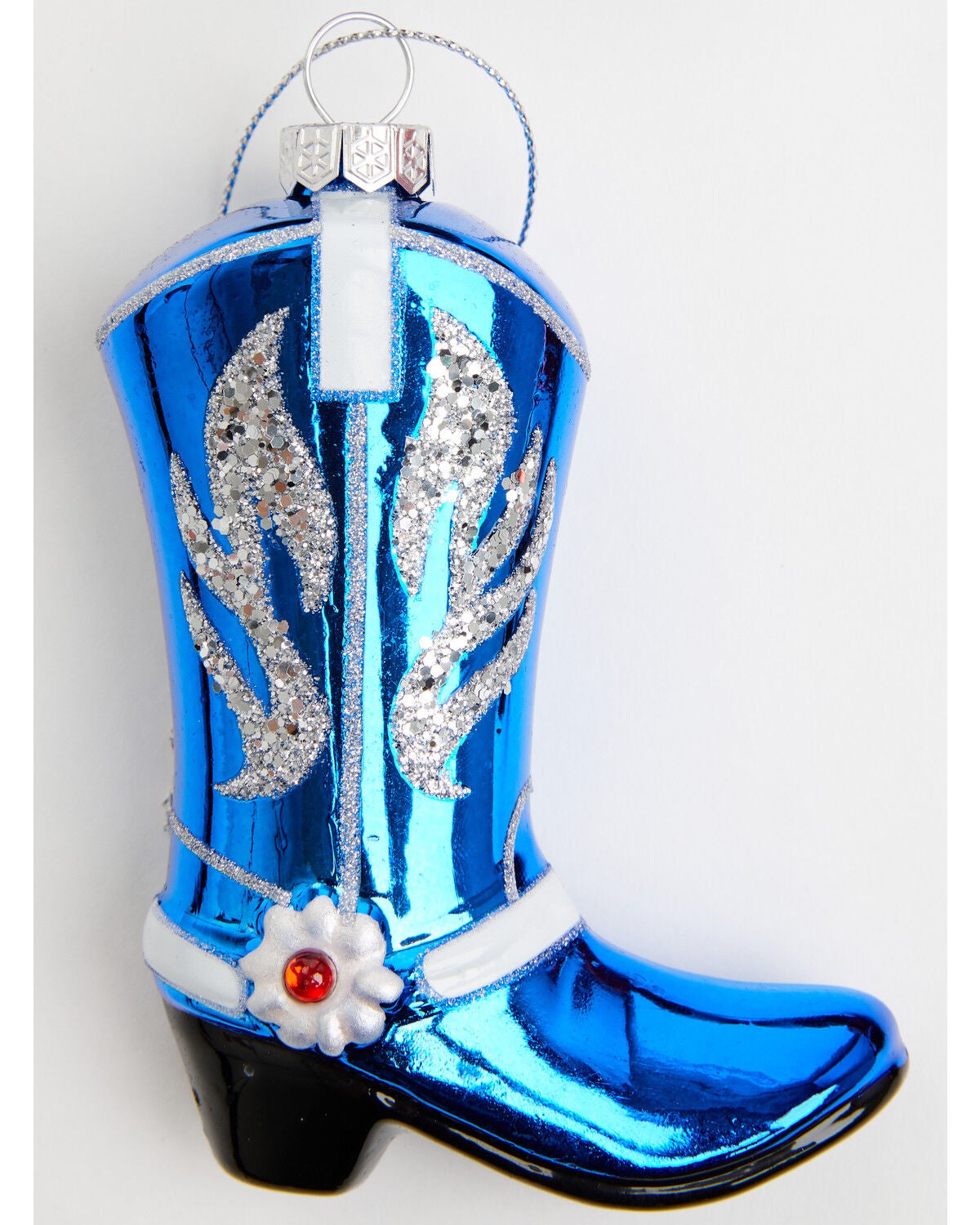 Image #3 - Boot Barn Cowboy Boots Glass Christmas Ornament Set - 4 Piece, Red/white/blue, hi-res