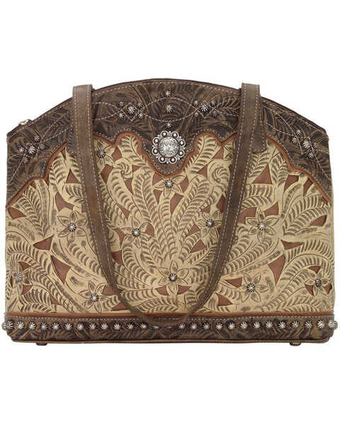 Image #1 - American West Women's Annie's Concealed Carry Half Moon Purse , Sand, hi-res
