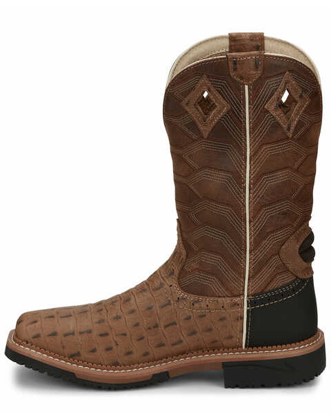 Justin Men's Derrickman Western Work Boots - Composite Toe, Camel, hi-res