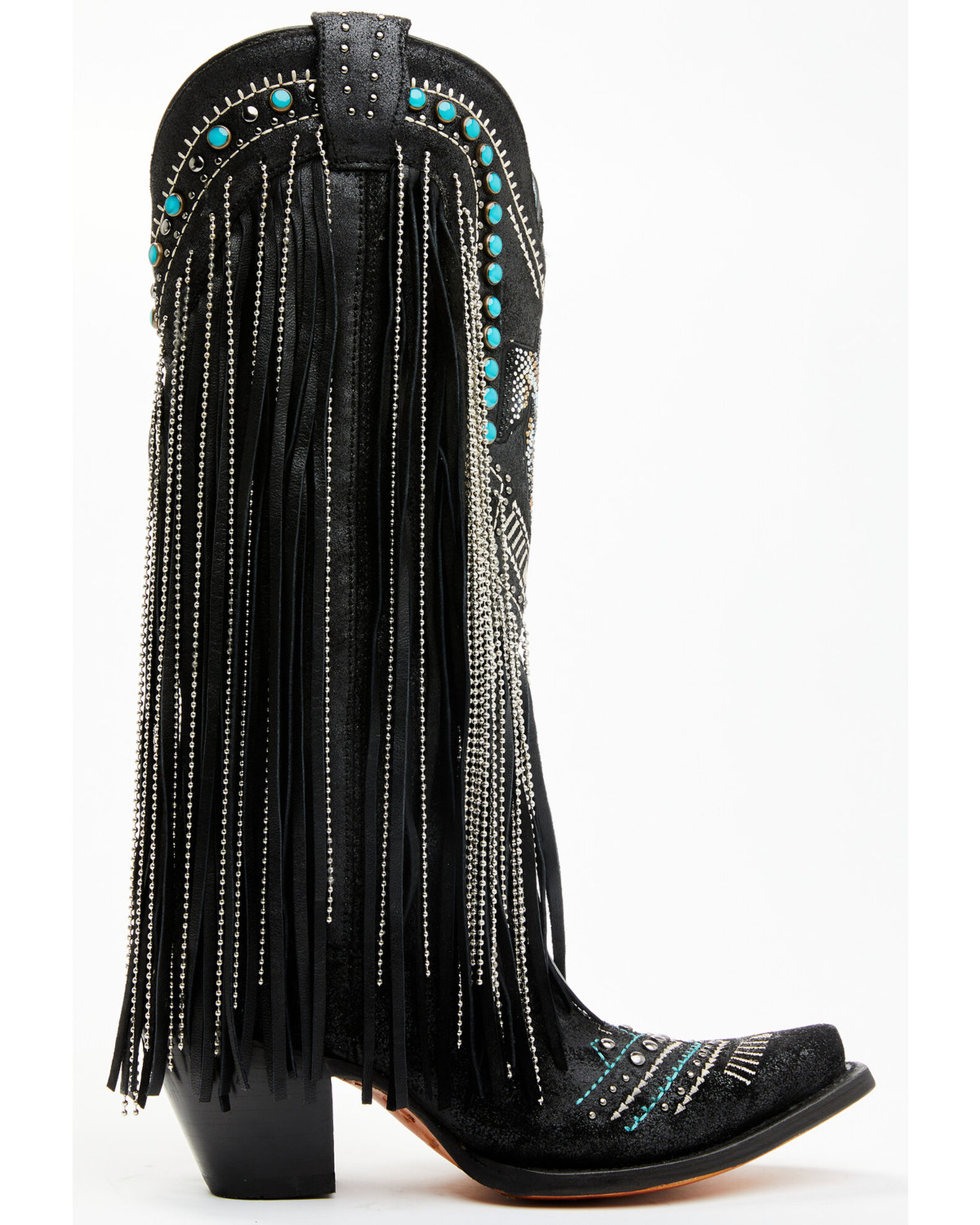 Corral Women s Eagle Lamb Fringe Western Boots