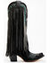Image #2 - Corral Women's Embroidered and Crystal Eagle Fringe Western Boots - Snip Toe, Black, hi-res