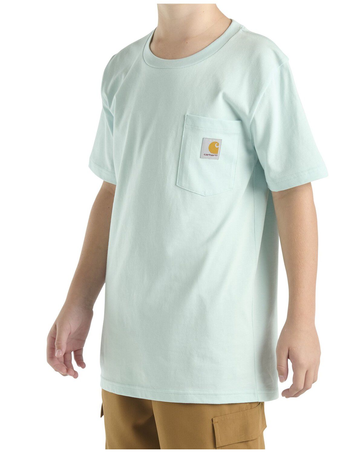 Image #1 - Carhartt Toddler Boys' Solid Short Sleeve Pocket T-Shirt, Blue, hi-res