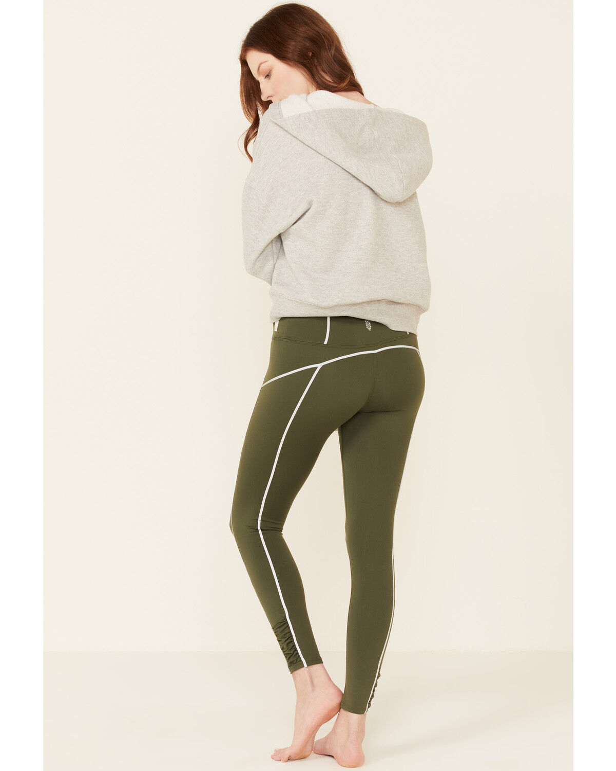 Image #2 - Free People Women's You're A Peach Leggings, Hunter Green, hi-res