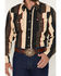 Image #3 - Wrangler X Coors Men's Cowboy Cut Striped Print Long Sleeve Snap Western Shirt, Black, hi-res