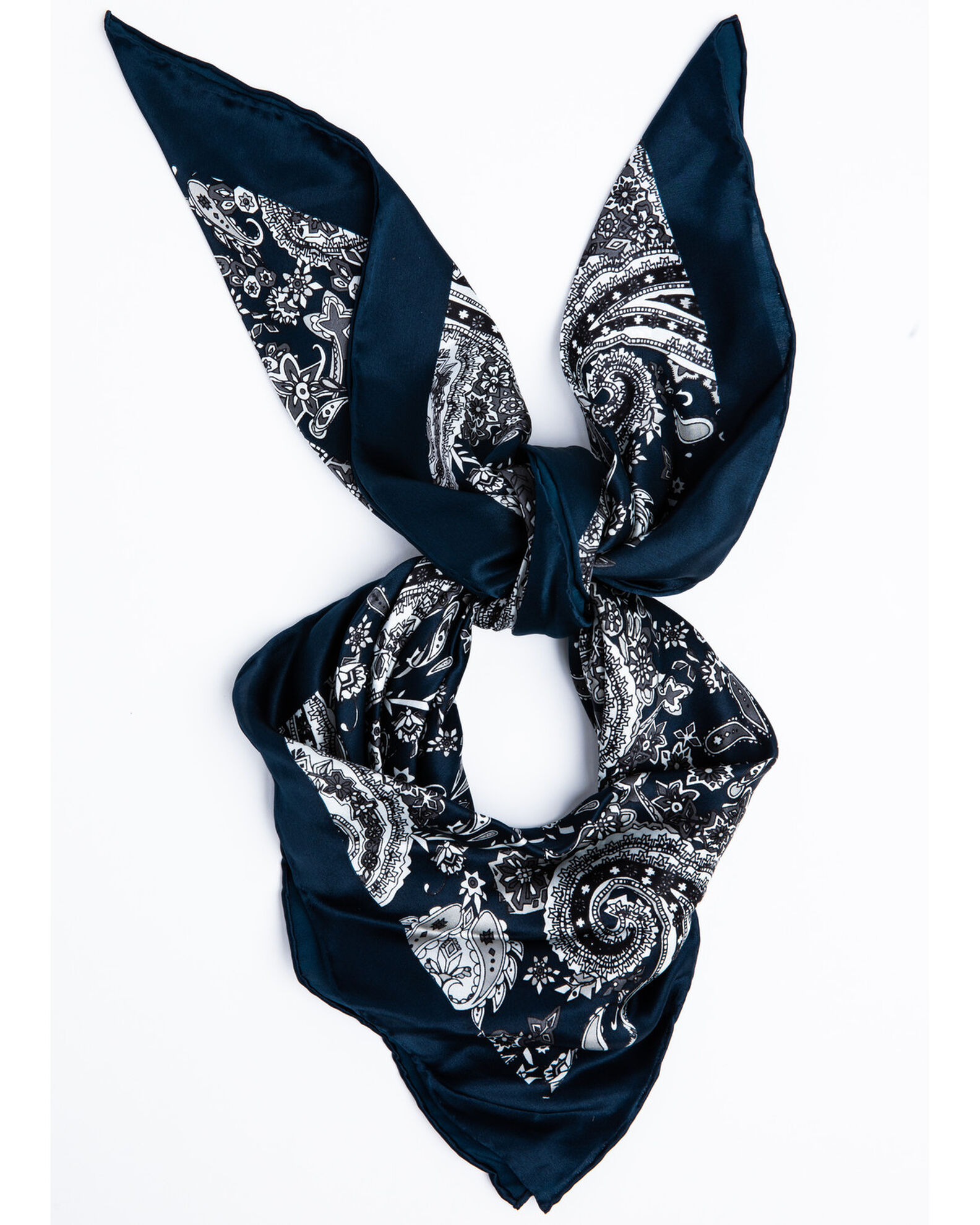 Image #1 - Cody James Men's Silk Black Paisley Bandana, Black, hi-res