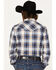 Image #4 - Pendleton Men's Bishop Large Ombre Plaid Long Sleeve Western Shirt, Navy, hi-res