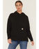 Image #2 - Carhartt Women's Oversized Fit Midweight Heart Graphic Hoodie, Black, hi-res