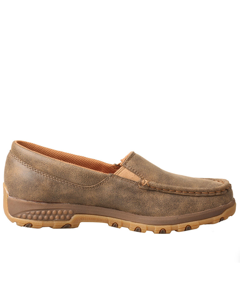 Twisted X Women's Slip On Driving Mocs, Brown, hi-res