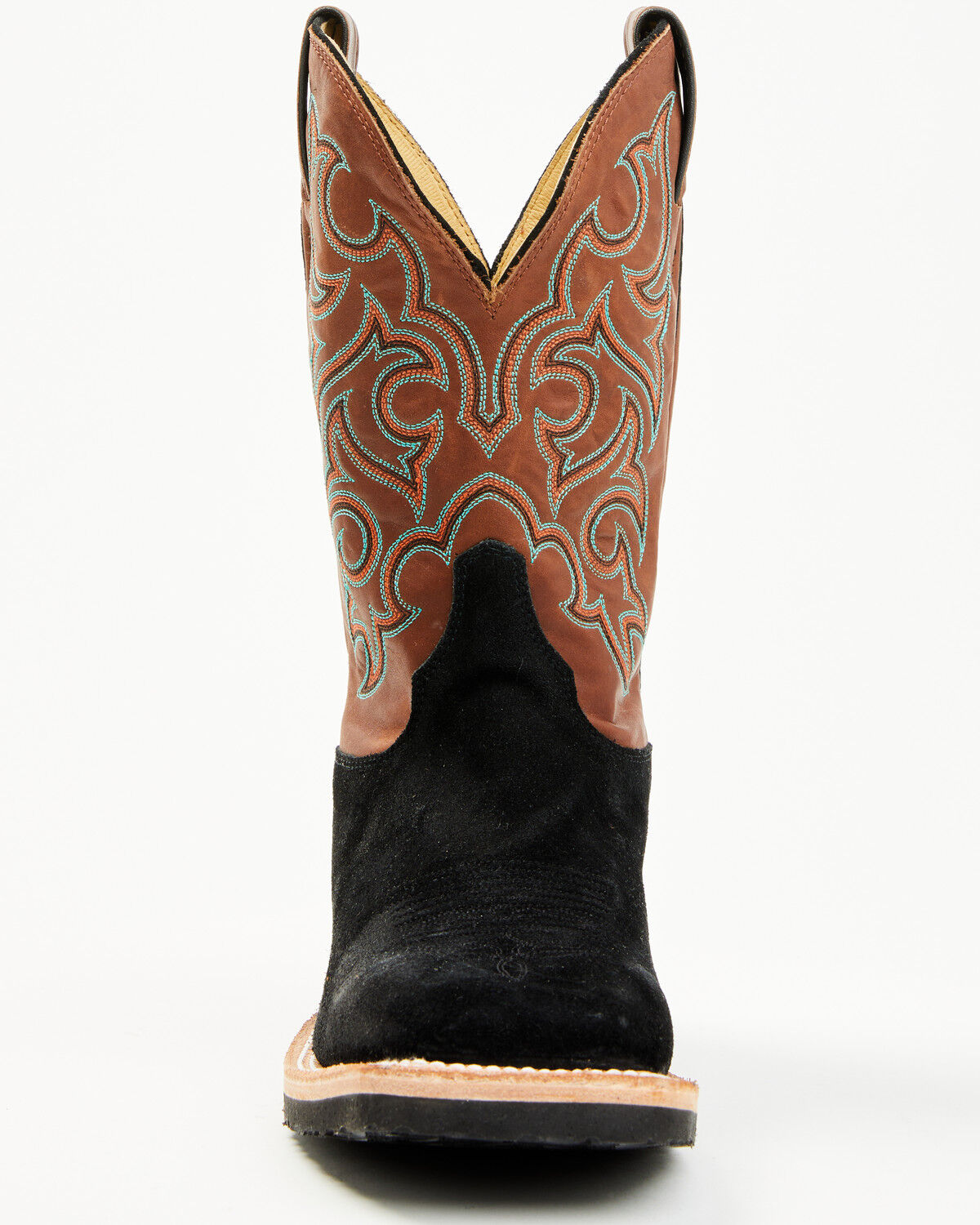 Image #4 - Justin Men's Alamo Roughout Western Boots - Broad Square Toe, Black, hi-res