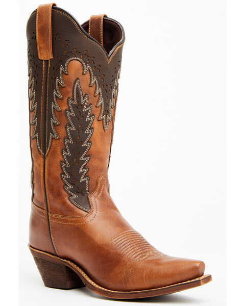 Laredo Women's Farah Western Boots - Snip Toe , Honey, hi-res