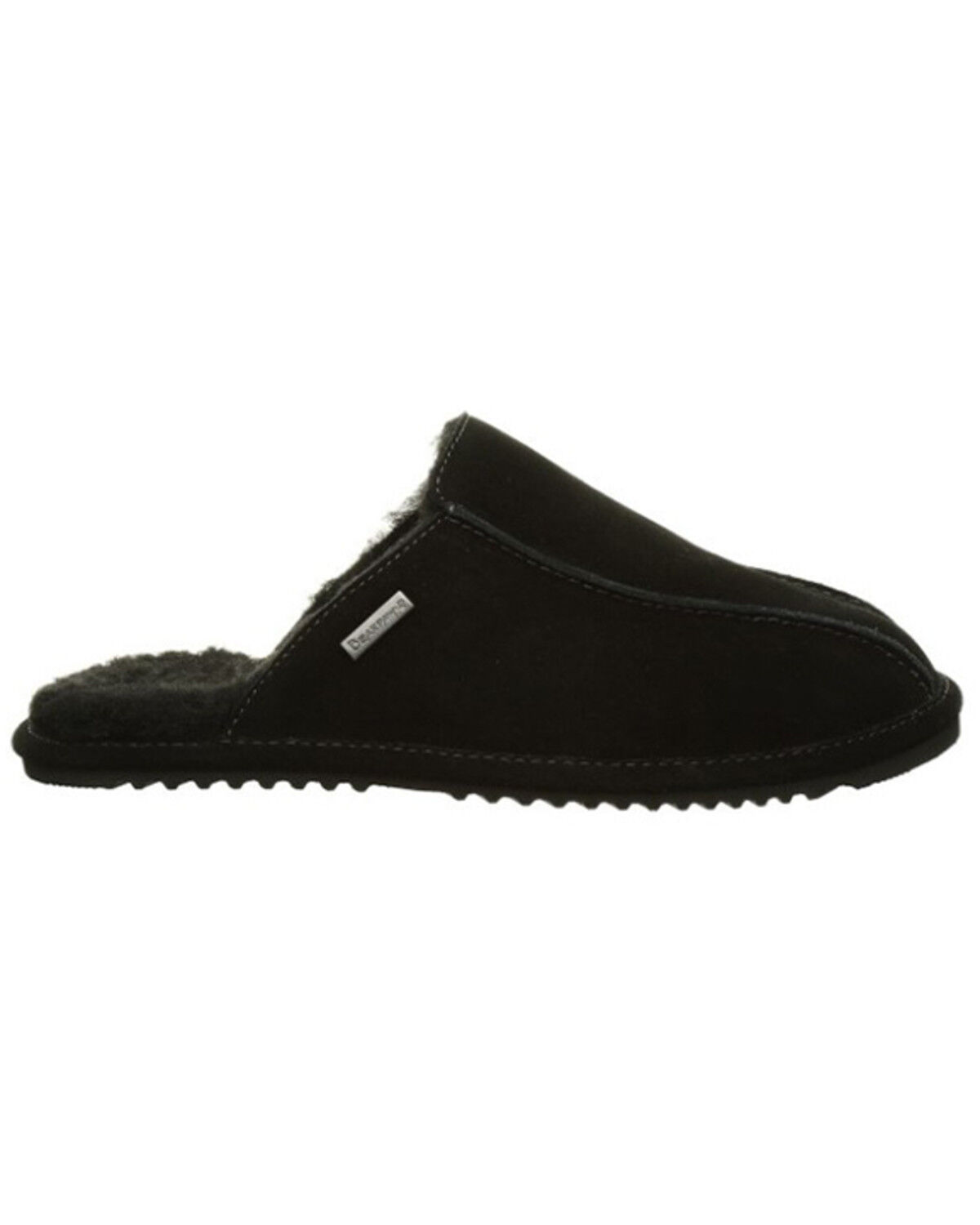 Image #2 - Bearpaw Men's Pierre Slippers, Black, hi-res