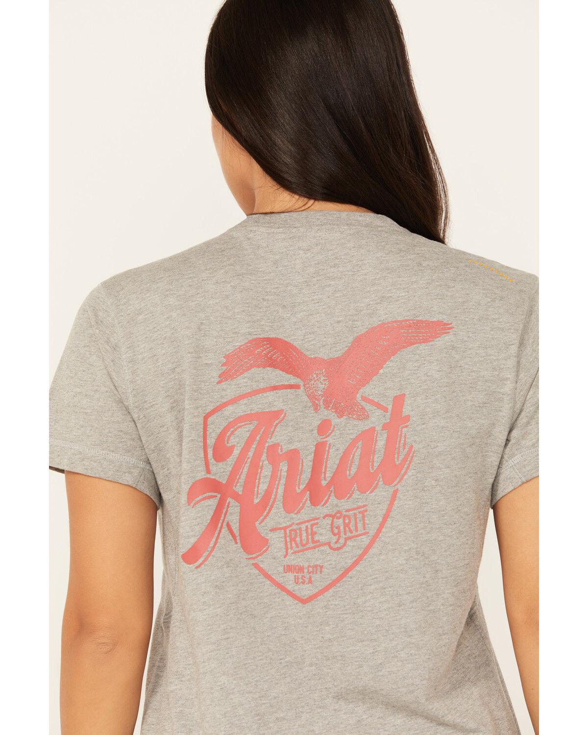 Image #4 - Ariat Women's Rebar Workman True Grit Short Sleeve Work T-Shirt, Heather Grey, hi-res