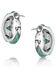 Image #2 - Montana Silversmiths Women's Turquoise Wedge Hoop Earrings, Silver, hi-res