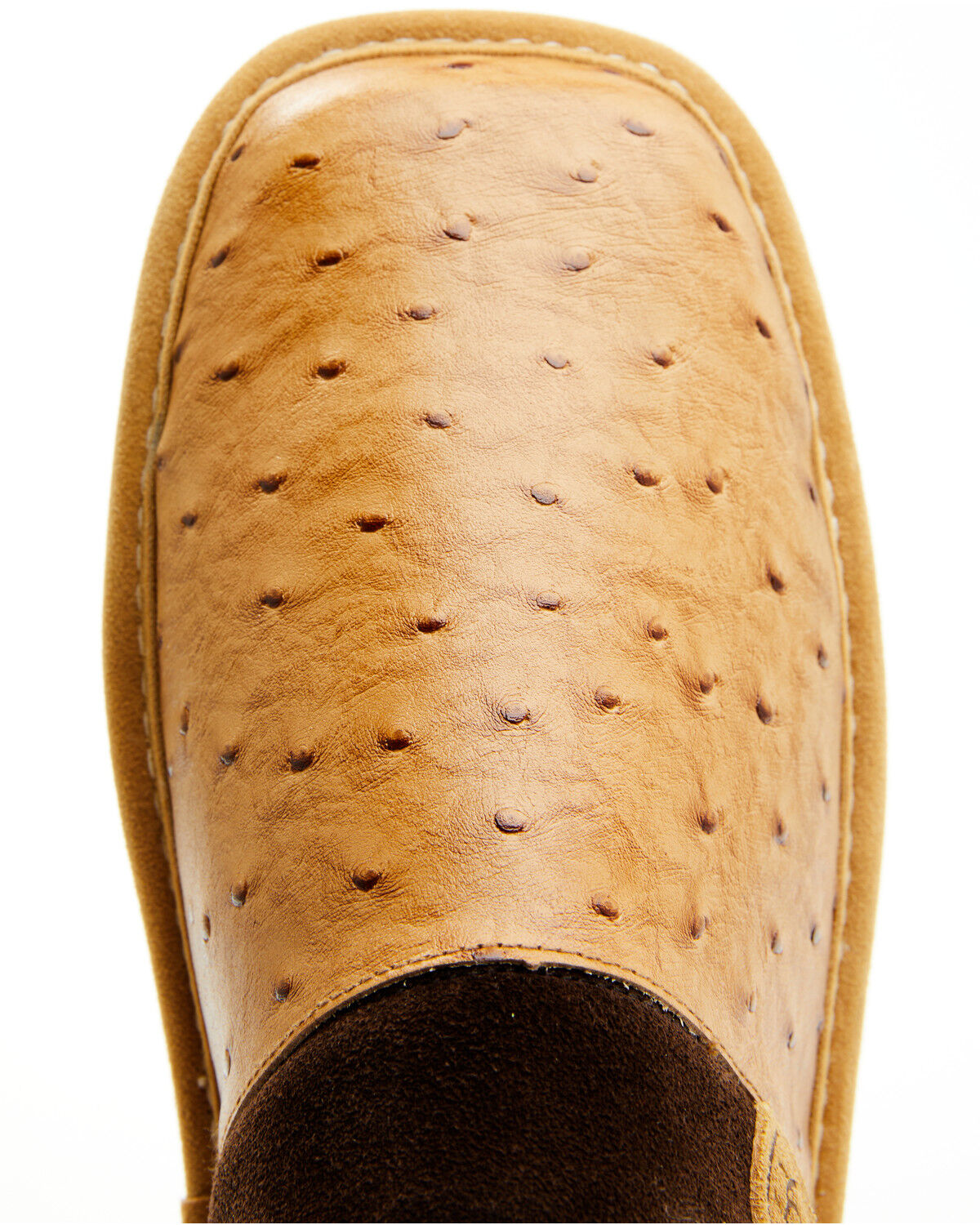 Image #6 - Ariat Men's Silversmith Full Quill Ostrich Print Slippers, Tan, hi-res