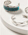 Image #3 - Idyllwind Women's Wesley Court Feather Turquoise Cuff Bracelet Set - 3-Piece, Silver, hi-res