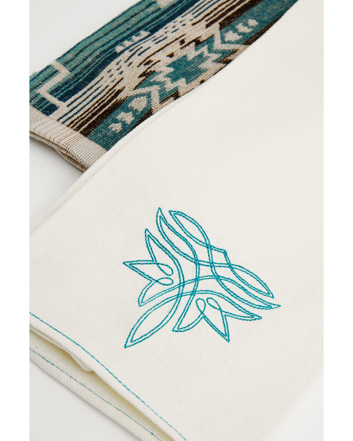 Image #2 - Boot Barn Western Kitchen Towel Set - 2 Pack, Teal, hi-res