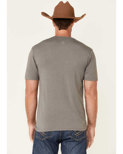 HOOey Men's Solid Premium Bamboo Short Sleeve Pocket T-Shirt , Grey, hi-res