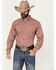 Image #1 - Ariat Men's Teegan Geo Print Long Sleeve Button-Down Western Shirt, Red, hi-res