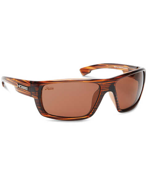 Hobie Mojo Float Shiny Brown & Copper Wood Grain Polarized Sunglasses , Brown, hi-res