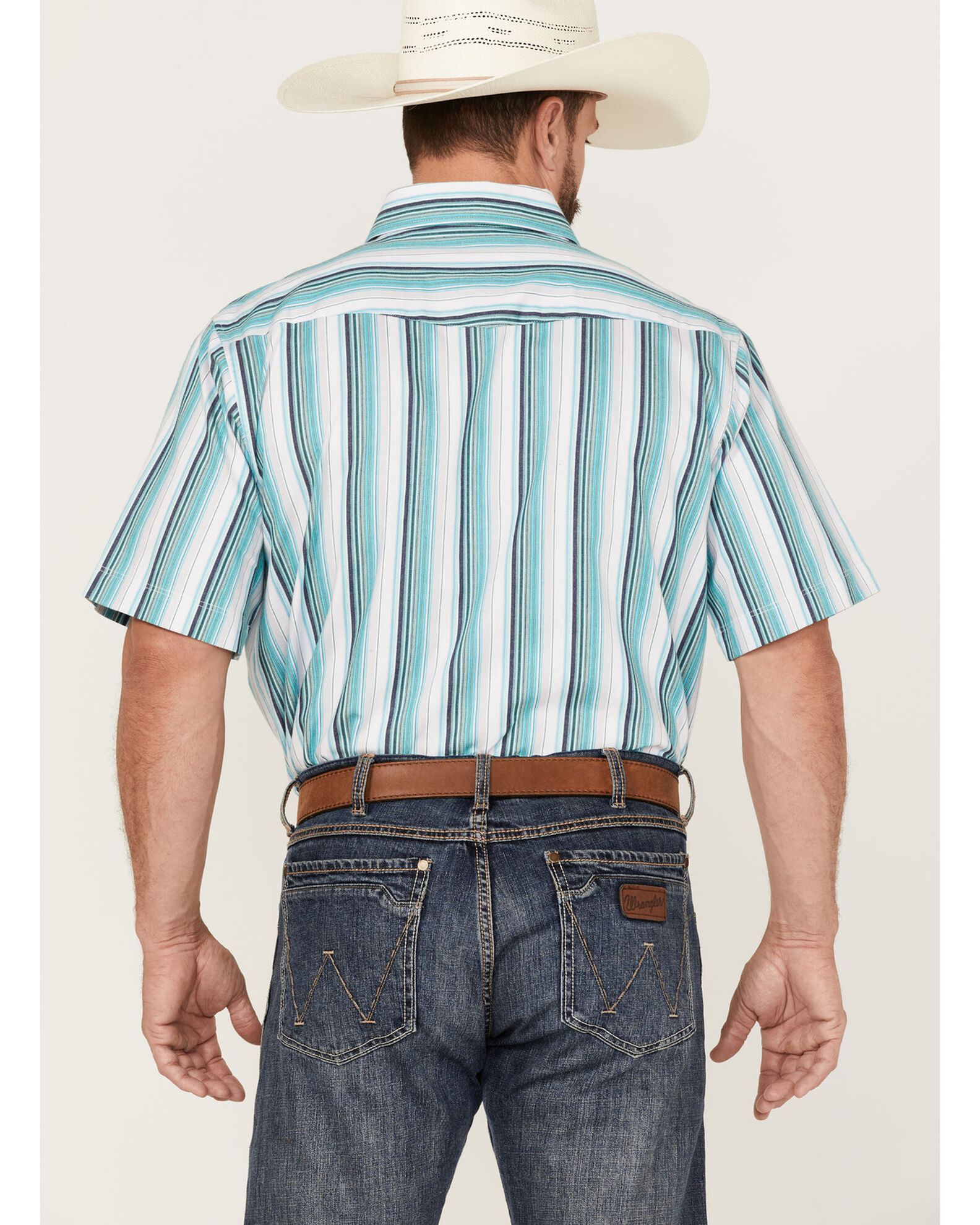 Product Name: Panhandle Select Men's Serape Striped Print Short Sleeve ...