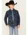 Image #1 - Rock & Roll Denim Boys' Cactus Print Shacket, Blue, hi-res