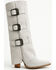 Image #2 - Dingo Women's Buckle Bunny Western Boots - Round Toe, White, hi-res