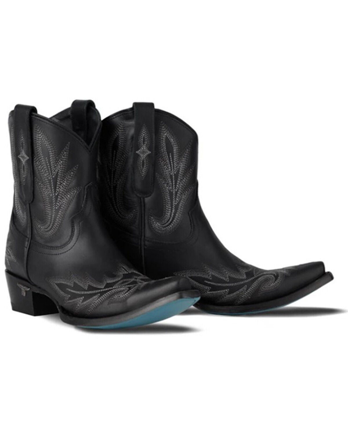 Image #1 - Lane Women's Lexington Western Booties - Snip Toe, Jet Black, hi-res