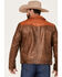 Image #4 - Scully Men's Color Block Leather Jacket, Tan, hi-res