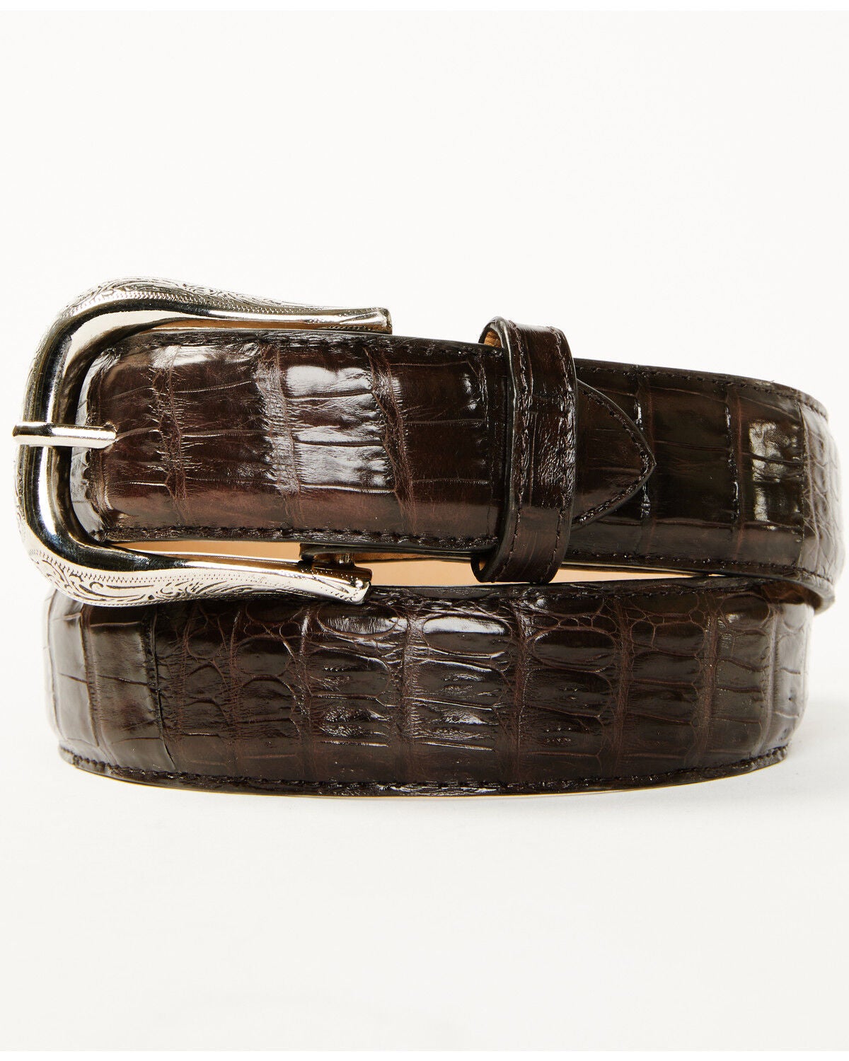 Cody James Black 1978&trade; Men's Exotic Caiman Belt, Chocolate, hi-res