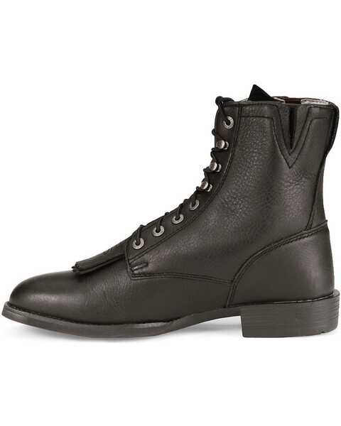 Image #3 - Ariat Women's 6" Lace-Up Heritage II Lacer Boots - Round Toe, Black, hi-res