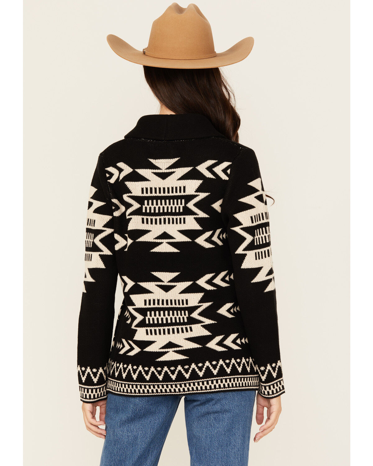Image #4 - Cotton & Rye Women's Southwestern Print Cardigan, Black, hi-res