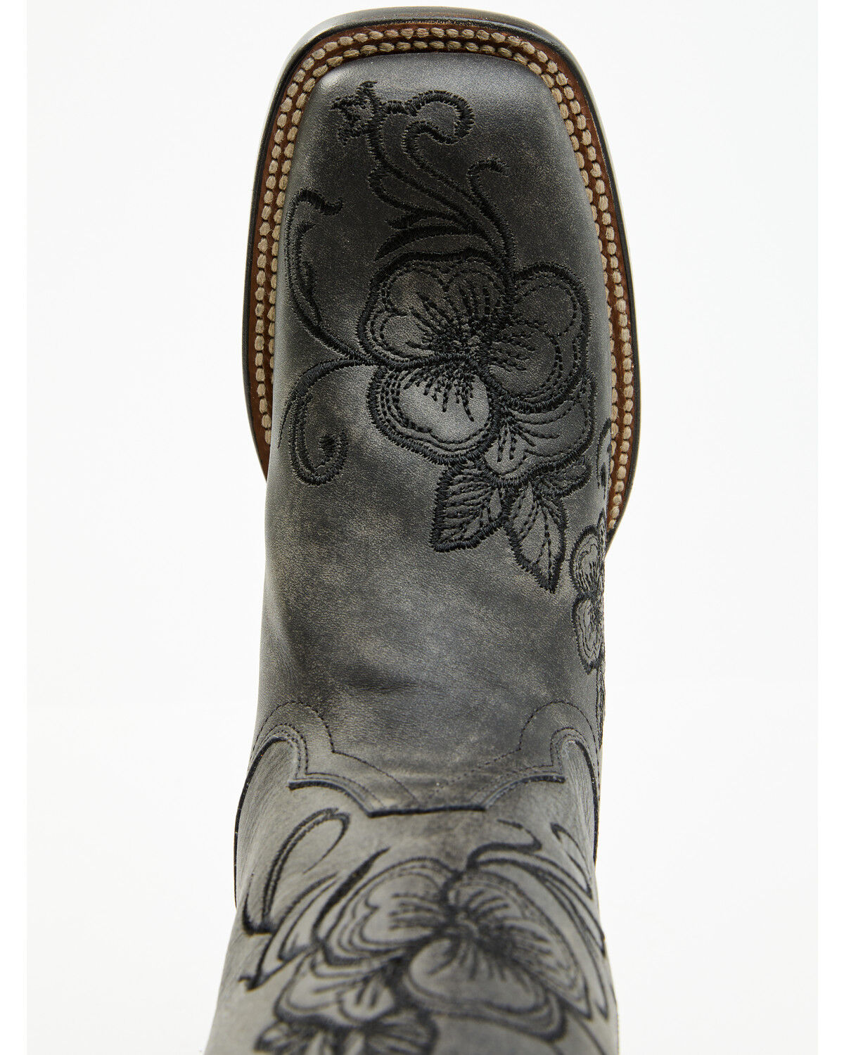 Image #6 - Shyanne Women's Lasy Western Boots - Broad Square Toe, Black, hi-res