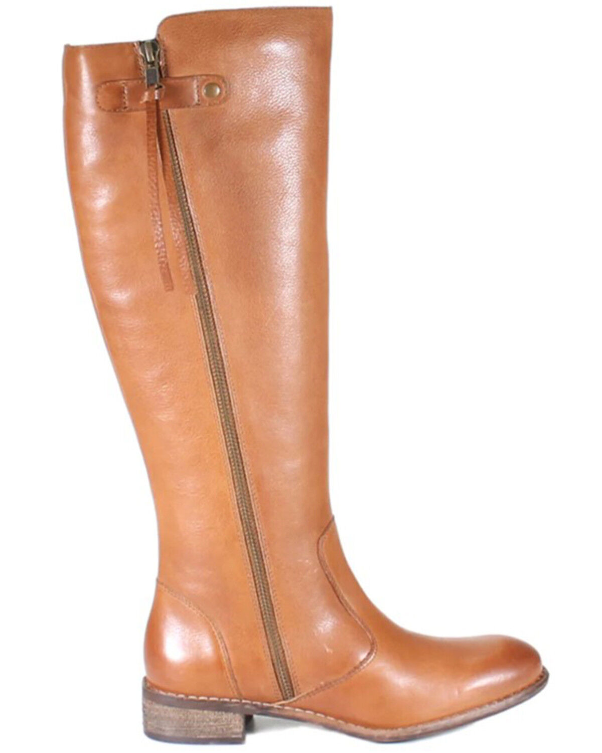 Image #2 - Diba True Women's Ram Sey Leather Knee High Boots - Round Toe, Cognac, hi-res