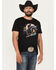 Image #1 - RANK 45® Men's Bronc Lightning Short Sleeve Graphic T-Shirt, Black, hi-res