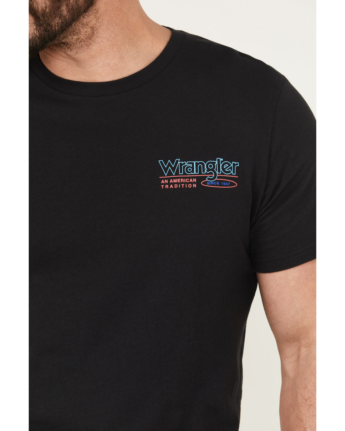 Image #3 - Wrangler Men's Boot Barn Exclusive Rise Scorpion Short Sleeve Graphic T-Shirt, Black, hi-res