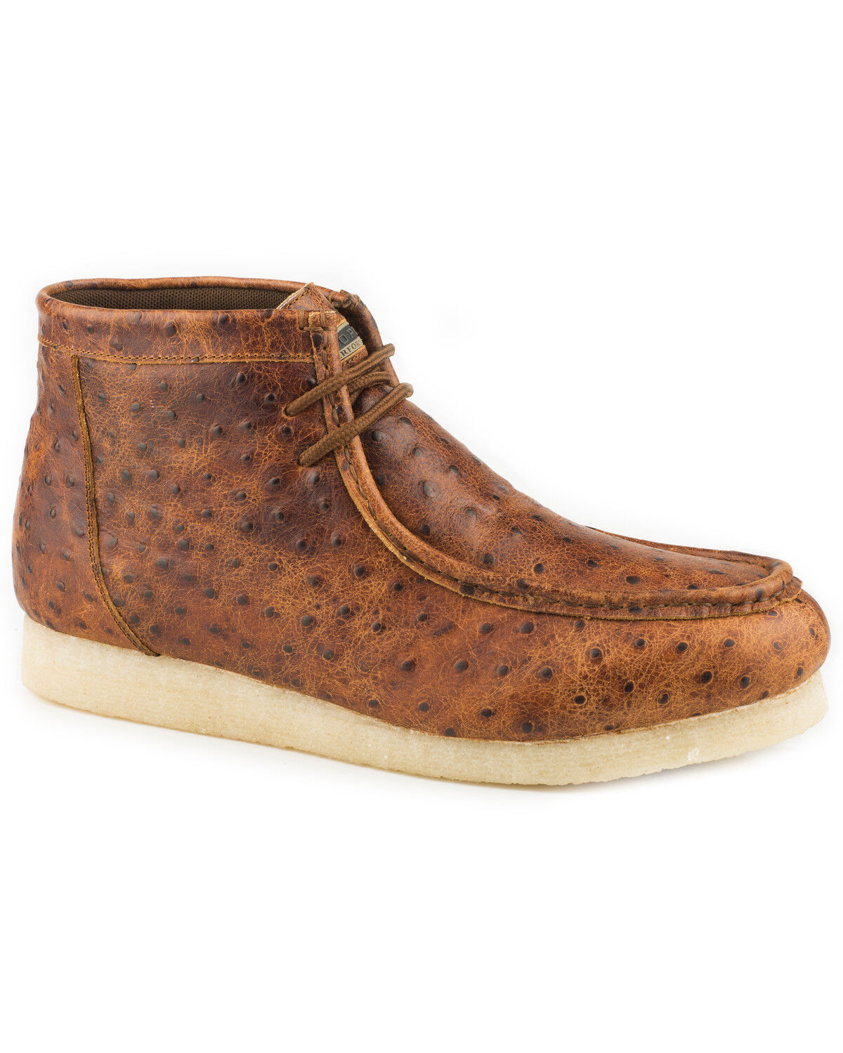 Roper Men's Cognac Gum Sticker Ostrich 