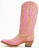 Image #4 - Corral Women's Studded Neon Blacklight Western Boots - Snip Toe, Pink, hi-res