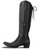 Image #3 - Lane Women's Lexington Knee High Corset Western Boots - Snip Toe, Jet Black, hi-res