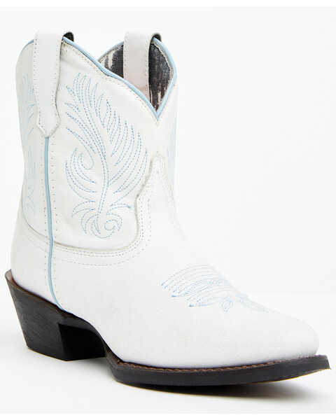 Laredo Women's Roxy Western Booties - Medium Toe , Off White, hi-res