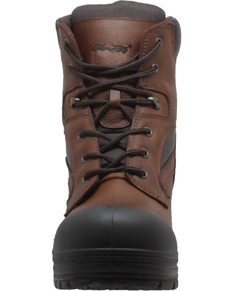 AdTec Men's 8" Waterproof Brown Leather Work Boots - Composite Toe , Brown, hi-res