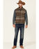 Image #3 - Powder River Outfitters Heather Brown Serape Stripe Zip-Front Wool Vest, Brown, hi-res
