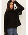 Image #1 - Shyanne Women's Cable Fringe Sweater , Black, hi-res