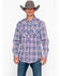 Image #5 - Rock & Roll Denim Men's Double Dye Plaid Print Long Sleeve Western Shirt , Grey, hi-res