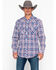 Image #5 - Rock & Roll Denim Men's Double Dye Plaid Print Long Sleeve Western Shirt, Grey, hi-res