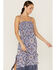 Image #4 - Angie Women's Large Geo Print Midi Dress, Blue, hi-res