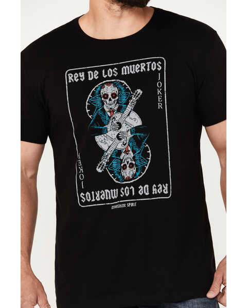Image #3 - Moonshine Spirit Men's Guitar Cards Short Sleeve Graphic T-Shirt, Black, hi-res
