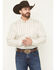 Image #1 - RANK 45® Men's Rocky Peak Striped Long Sleeve Button-Down Stretch Western Shirt, Cream, hi-res
