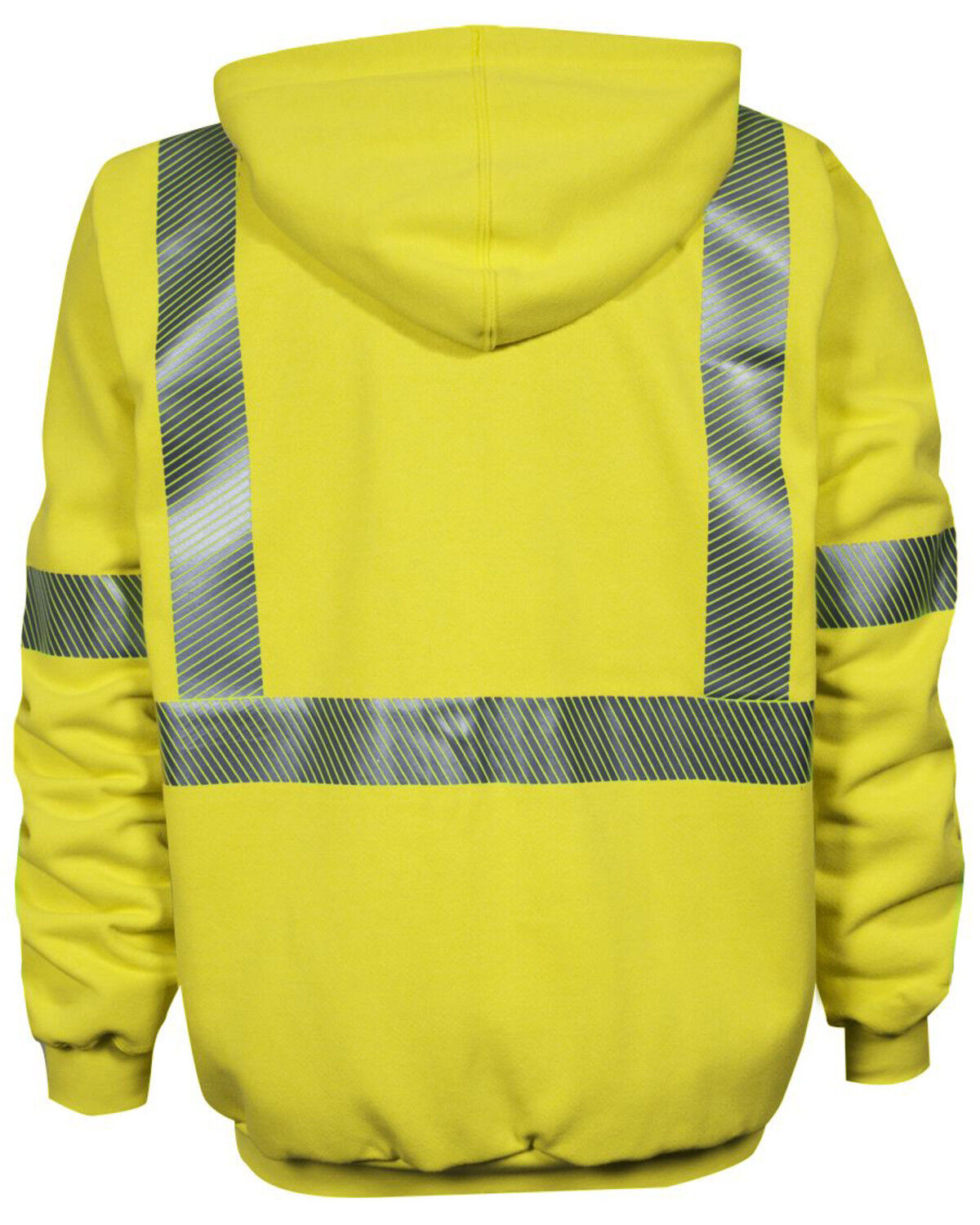 Image #2 - National Safety Apparel Men's FR Vizable Hi-Vis Zip Front Work Sweatshirt - Big, Bright Yellow, hi-res