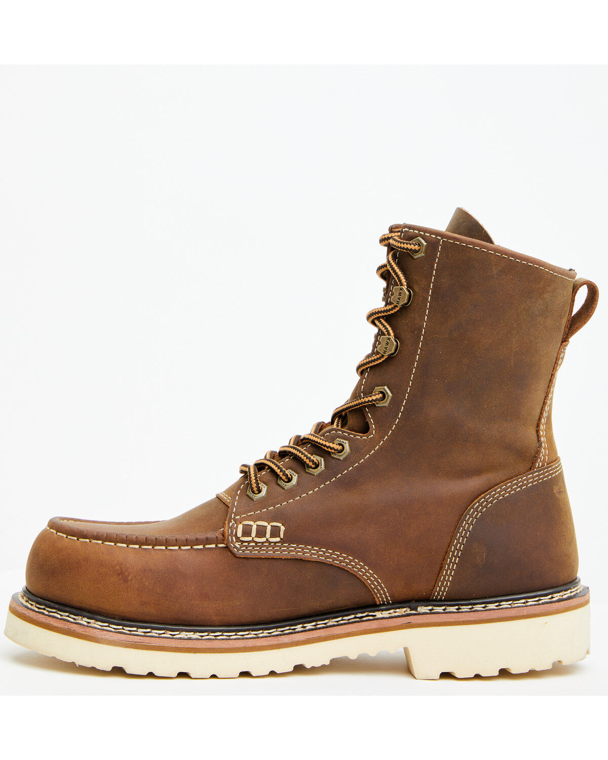 Image #3 - Hawx Men's 8" USA Redesigned Work Boots - Composite Toe, Brown, hi-res