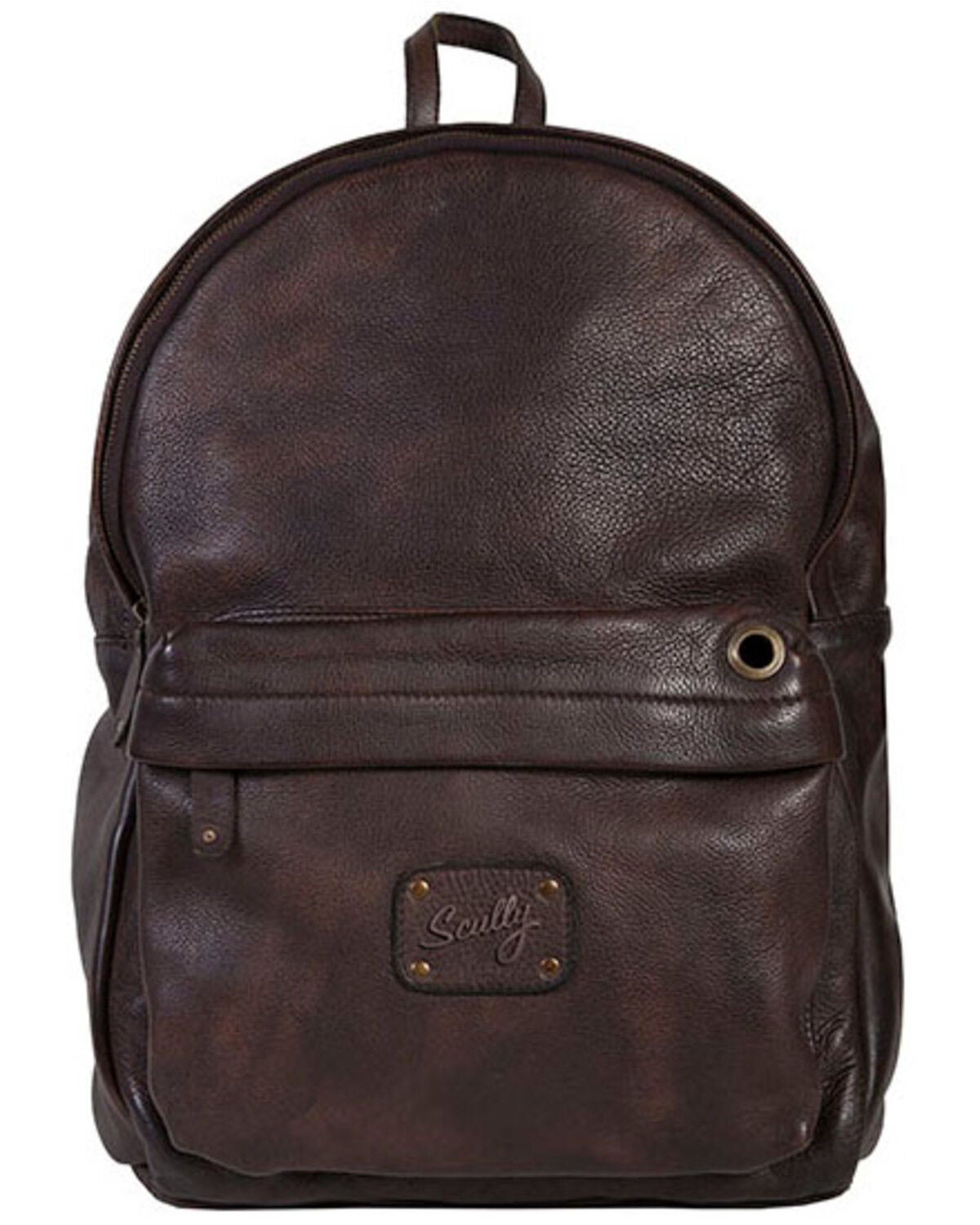 Scully Men's Leather Backpack, Chocolate, hi-res